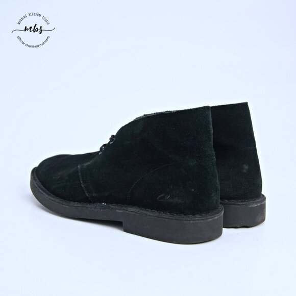Clarks Bushacre Suede Chukka Desert Boots Black Men 8.5 - Picture 5 of 14